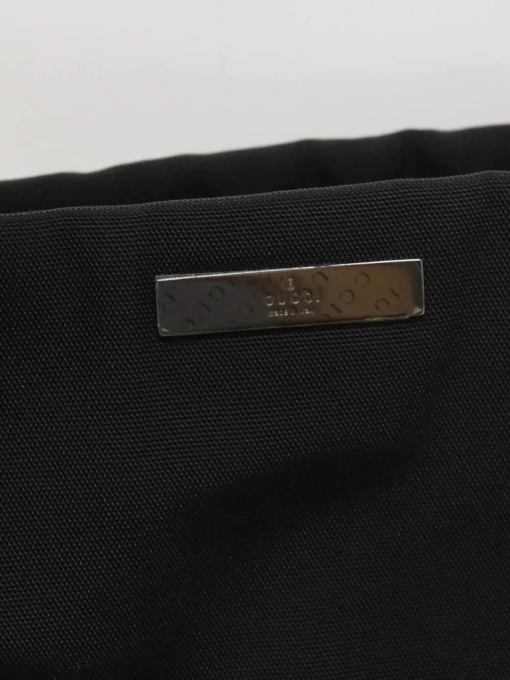 GUCCI Bamboo Hand Bag Canvas Black 002 1016 Auth ep3520